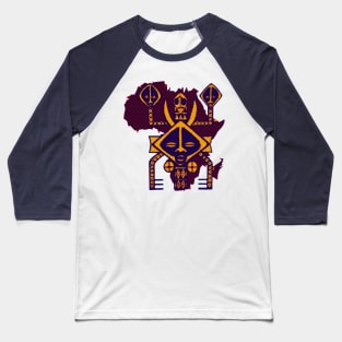 Mother Spirit of Africa Original Artwork Purple Orange Baseball T-Shirt